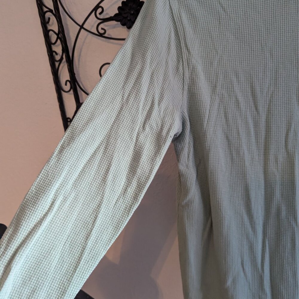 Pact Women's Soft Blue Henley Shirt | Size Medium - Picture 5 of 5